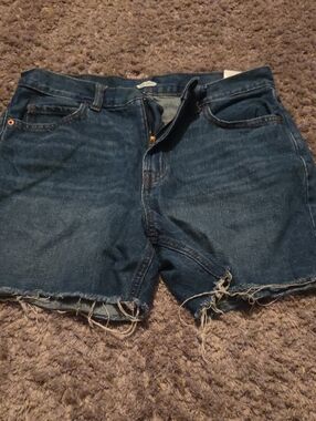 Old Navy Blue Denim Shorts with Contrast Stitching